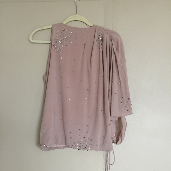 Silk embellished one-shoulder blouse - Picture 6 of 6